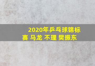 2020年乒乓球锦标赛 马龙 不理 樊振东